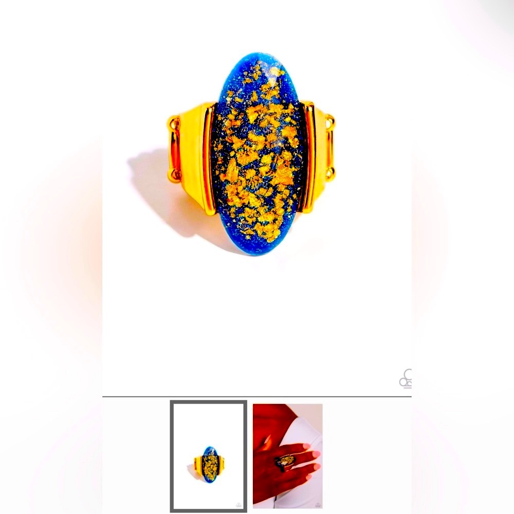 🔥🔵🔥 “SHIMMERY SOVEREIGN” BLUE RING ~ PAPARAZZI❗️🔥🔵🔥 - Picture 3 of 4